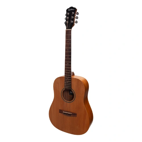 Martinez MZ-MT2-MAH Acoustic Middy Traveller Guitar Natural Mahogany 6-String 24.75" Scale