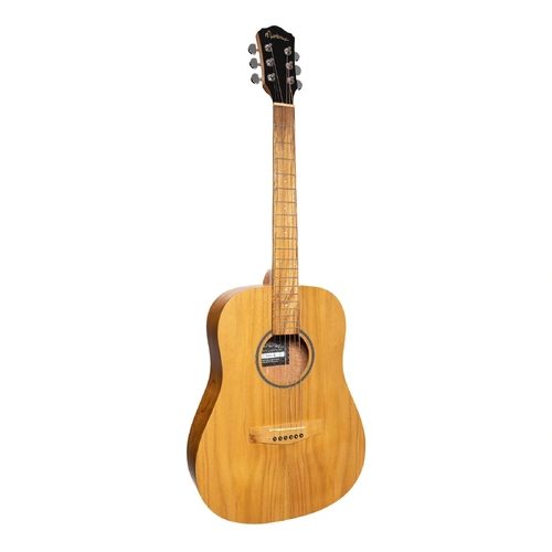 Martinez MZ-MT2L-JTK Left Handed Acoustic Middy Traveller Guitar - Jati-Teakwood