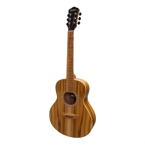 Martinez MZ-SS2-JTK Short Scale Acoustic Guitar - Natural Jati-Teakwood, Mini Body, 23.5" Scale, Right-Handed, 6 Strings