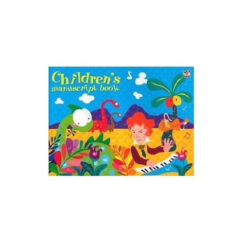 Children's Manuscript Book with 4 Extra-Wide Staves - 32 Pages