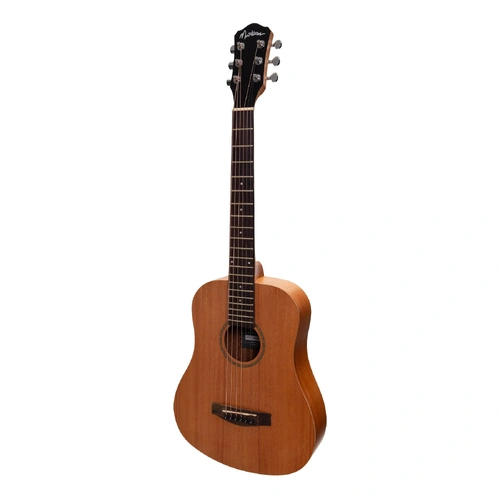 Martinez MZP-BT2-MAH Acoustic-Electric Babe Traveller Guitar - Mahogany, 6 Strings, Dreadnought Shape, Compact Design, Natural Finish