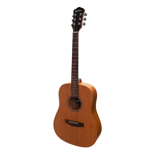 Martinez MZP-MT2-MAH Acoustic-Electric Middy Traveller Guitar - Mahogany Finish, 6 Strings, Dreadnought Body, Right Handed, Compact Size