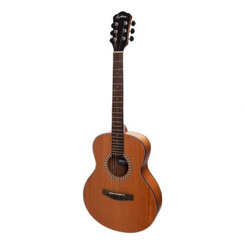 Martinez MZP-SS2-MAH Acoustic-Electric Short Scale Guitar, Mini Body, Mahogany, 23.5" Scale, 6 Strings, Natural Finish