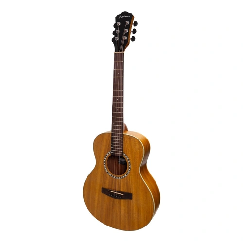 Martinez MZP-SS2L-KOA Left Handed Acoustic-Electric Short-Scale Guitar Natural Koa 23.5" Scale Mini Body 6 Strings
