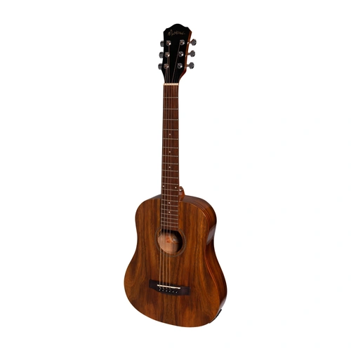 Martinez MZPT-BT2G-RWD Acoustic-Electric Gloss Traveller Guitar with Built-In Tuner, Rosewood