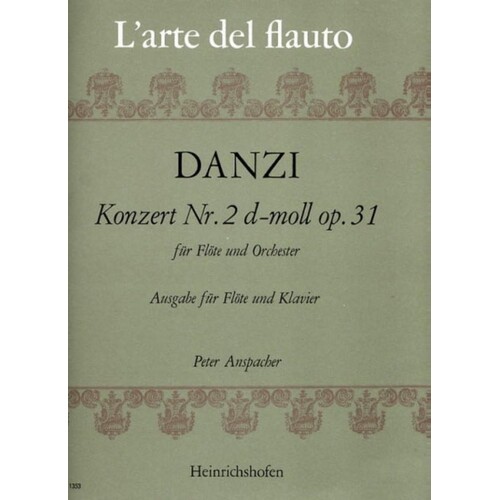 Concerto No 2 Op 31 D Min Flute Piano Book