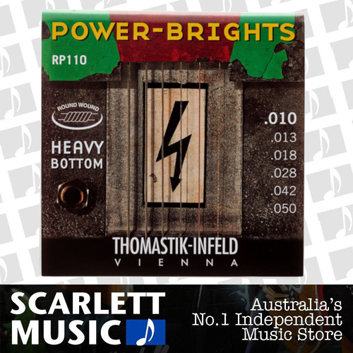 Thomastik-Infeld Power-Brights RP-110 Electric Guitar Strings 10-50 Heavy Bottom
