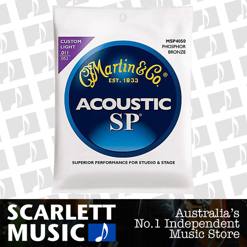 Martin MSP4050 11-52 SP Phosphor Bronze Custom Light Acoustic Strings