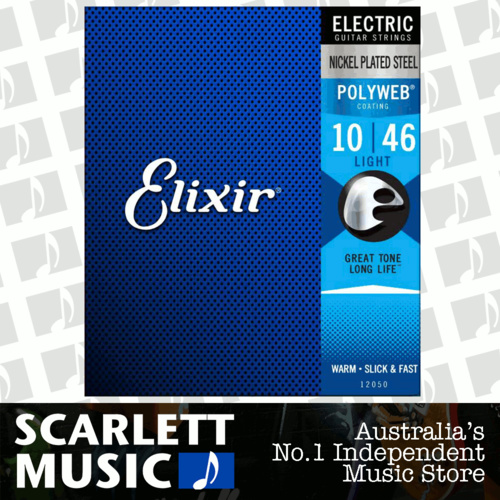 Elixir 12050 Polyweb Light Gauge Coated Electric Guitar Strings 10-46