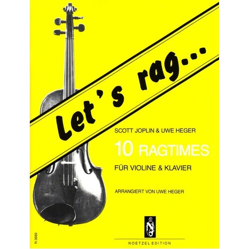 Lets Rag Ragtimes 10 Violin/Piano Arr Heger (Softcover Book)