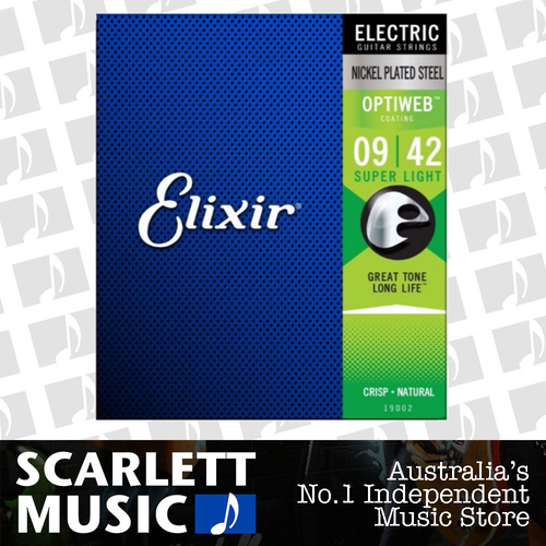 Elixir Optiweb 9-42 Super Light Electric Guitar 19002 Opti-Web Strings