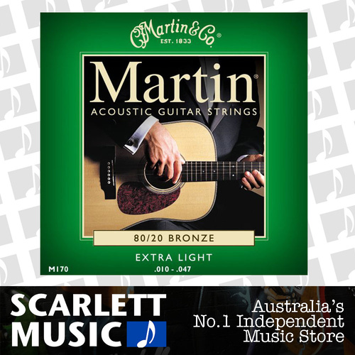 Martin M170 10-47 Extra Light 80-20 Bronze Acoustic Guitar Strings