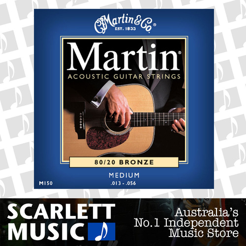 Martin M150 13-56 Medium 80-20 Bronze Acoustic Guitar Strings