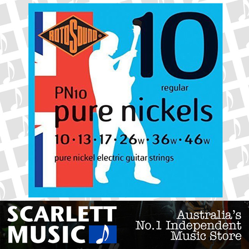 Rotosound PN10 Pure Nickel Regular Gauge Electric Guitar Strings 10-46