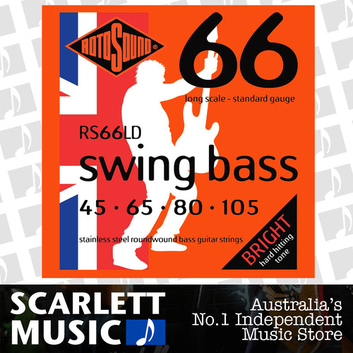 Rotosound RS66-LD Swing Bass Set Stainless Steel 45-105 Long Scale