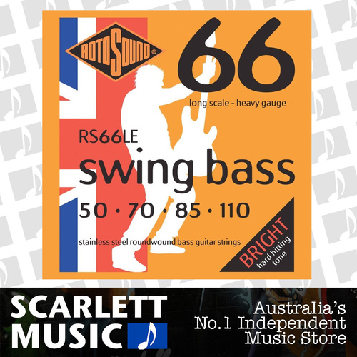 Rotosound RS66-LE Swing Heavy Gauge Bass Set Stainless Steel 50-110 Long Scale