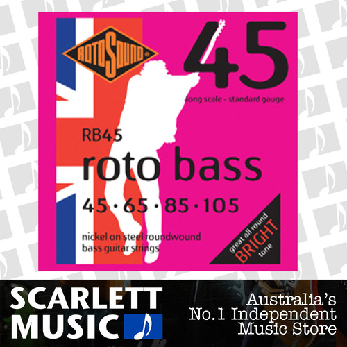 Rotosound RB45 Rotobass Nickel - Steel Roundwound Bass Guitar Strings 45-105