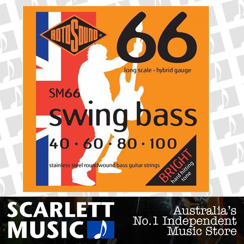 Rotosound SM66 Swing Bass Roundwound Electric Bass Guitar Strings 40-100