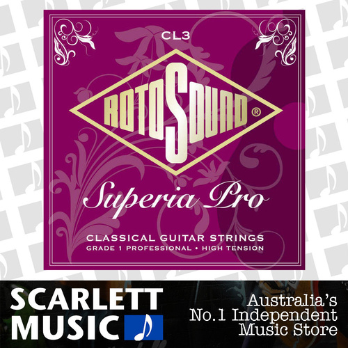 Rotosound CL3 Pro Superia Classical Guitar Strings Plain Ends High Tension