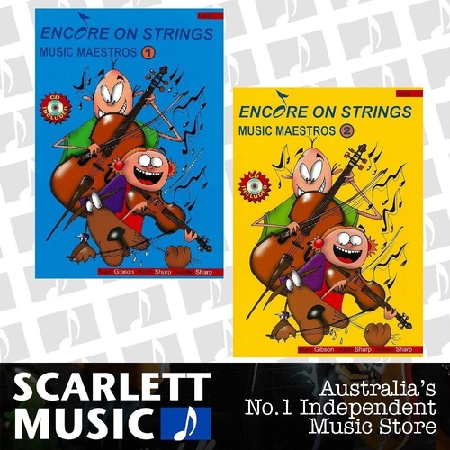 Encore On Strings Music Maestros For Cello Bundle - Book 1 And Book 2 With CDs Book