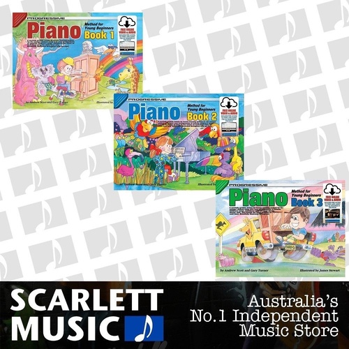 Progressive Piano Method For Young Beginners Books 1 2 3 W' Online Media Bundle Book