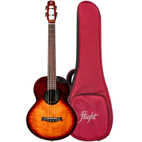 Flight Navigator EQ-A Baritone Ukulele with Solid Flamed Maple Top and Solid Rosewood Body