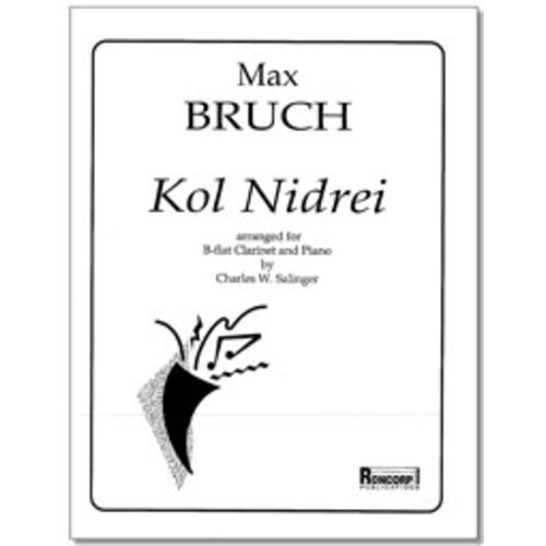 Kol Nidrei Arr Salinger clarinet Piano Book