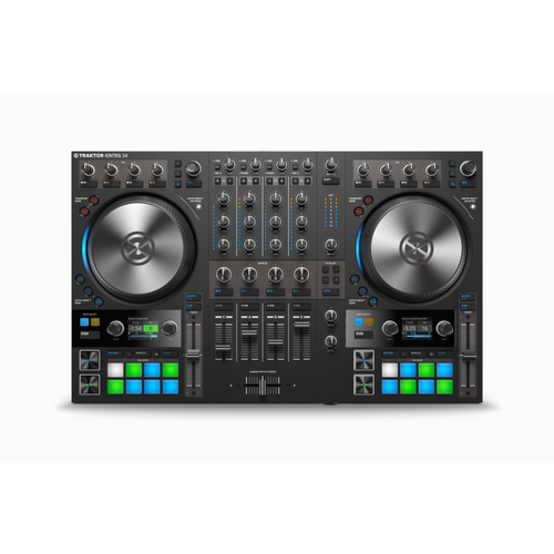 NI Traktor Kontrol S4 MK3 DJ Controller with Motorized Jog Wheels and RGB LED Displays