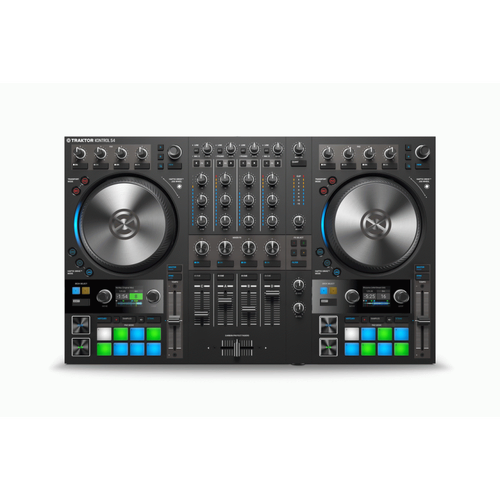 NI Traktor Kontrol S4 MK3 DJ Controller with Motorized Jog Wheels and RGB LED Displays