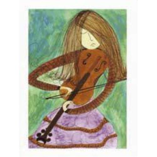 Greeting Card Girl With Viola 