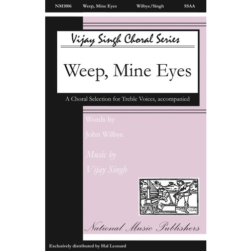 Weep Mine Eyes SSAa Book