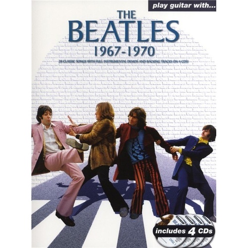 Play Guitar With The Beatles 1967-1970 Songbook with 4 CDs