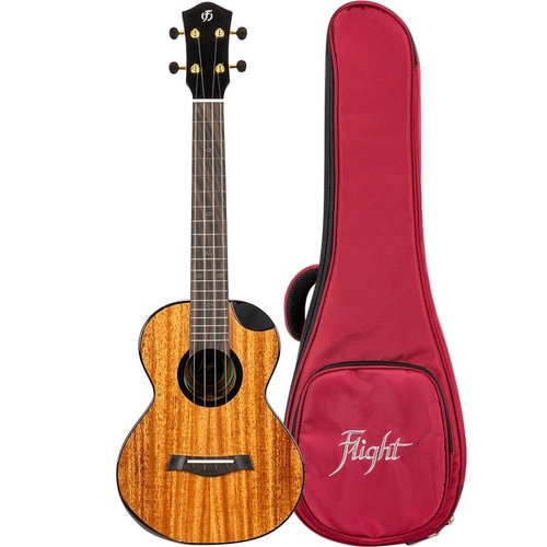 Flight Nomad Tenor Ukulele with Solid Mahogany Top and Body, Rosewood Fretboard, Includes Deluxe Gig Bag