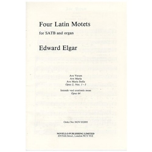 Elgar 4 Latin Motets Op 2/64 SATB
