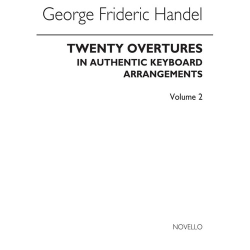 Handel 20 Auth.Overtures Book.2 Kbd(Arc)