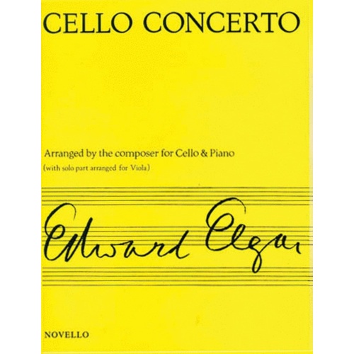 Elgar - Cello Concerto Op 85 Arr Viola/Piano (Softcover Book)