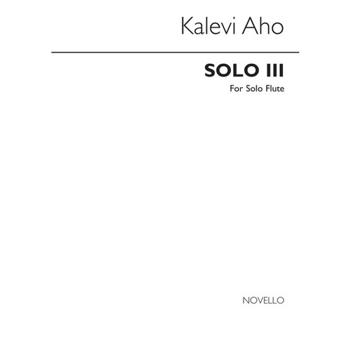 Aho Solo Iii For Solo Flute (Softcover Book)