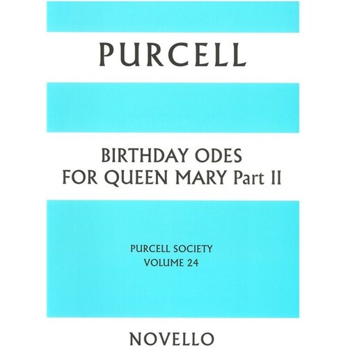 Purcell Birthday Odes Queen Mary 2