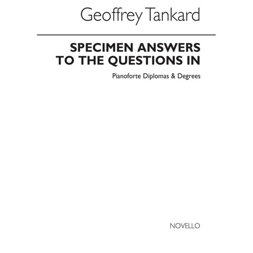 Tankard Specimen Answers Piano Degrees(Arc (Softcover Book)