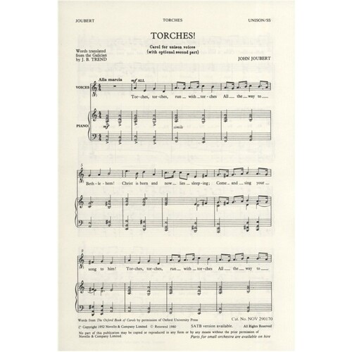Joubert Torches Unison/2 Part