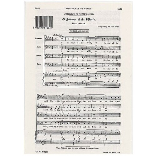 Goss O Saviour Of The World SATB
