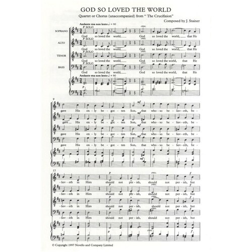 Stainer God So Loved The World SATB