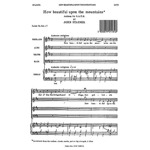 Stainer How Beautiful Upon SATB