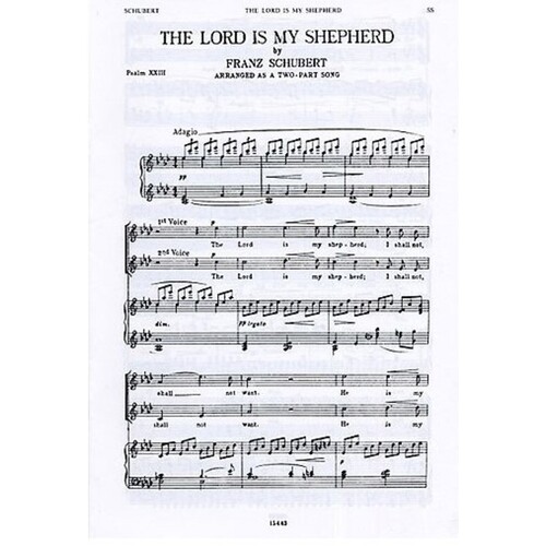 Schubert Lord Is My Shepherd sSingle Sheeta