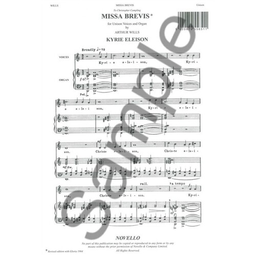 Wills Missa Brevis Unison