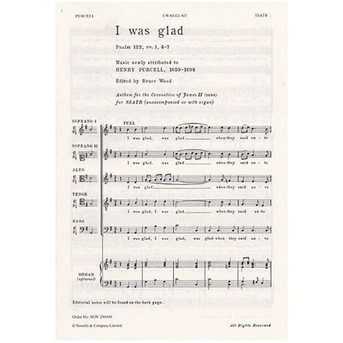 Purcell I Was Glad SSATB