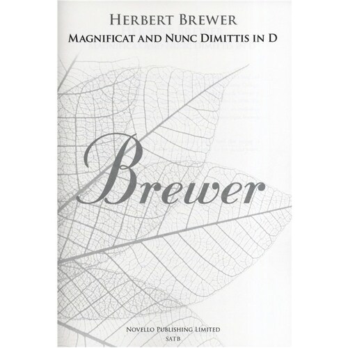 Magnificat And Nunc Dimittis In D SATB And Organ