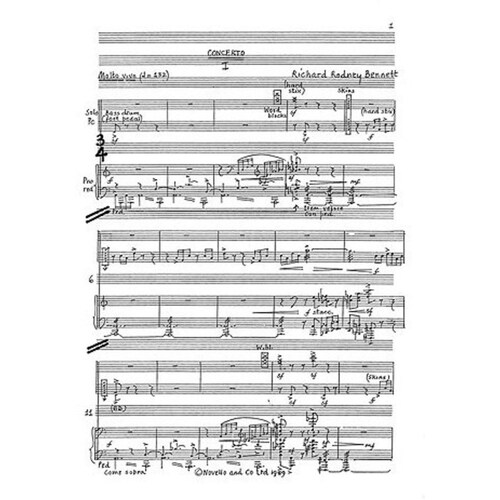 Bennett Rr Percussion Concerto Solo Pt/P (Softcover Book)