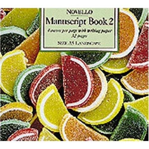 Novello Manuscript Book 2 A5 Landscape Interleaved 32 Pages 4 Staves