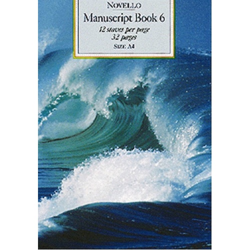 Novello Manuscript Book 6 A4 Spiral 32 Pages 12 Staves Per Page